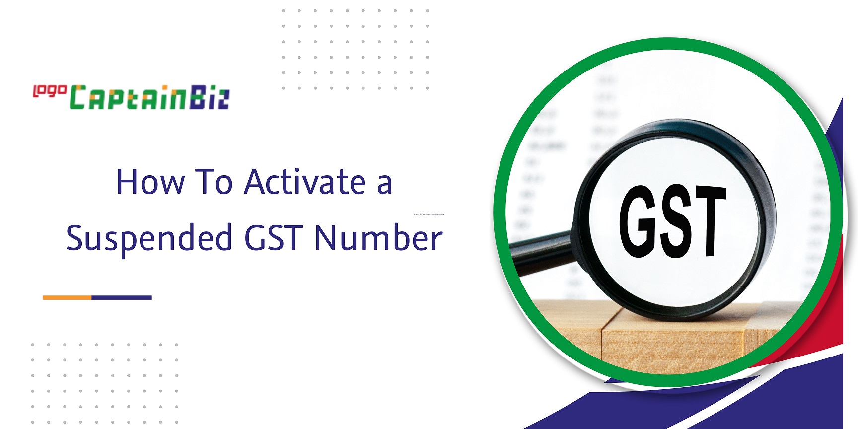 CaptainBiz: how to activate a suspended gst number
