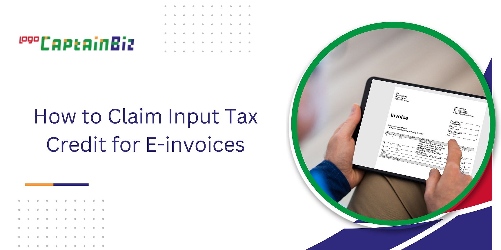 CaptainBiz: How to Claim Input Tax Credit for E-invoices
