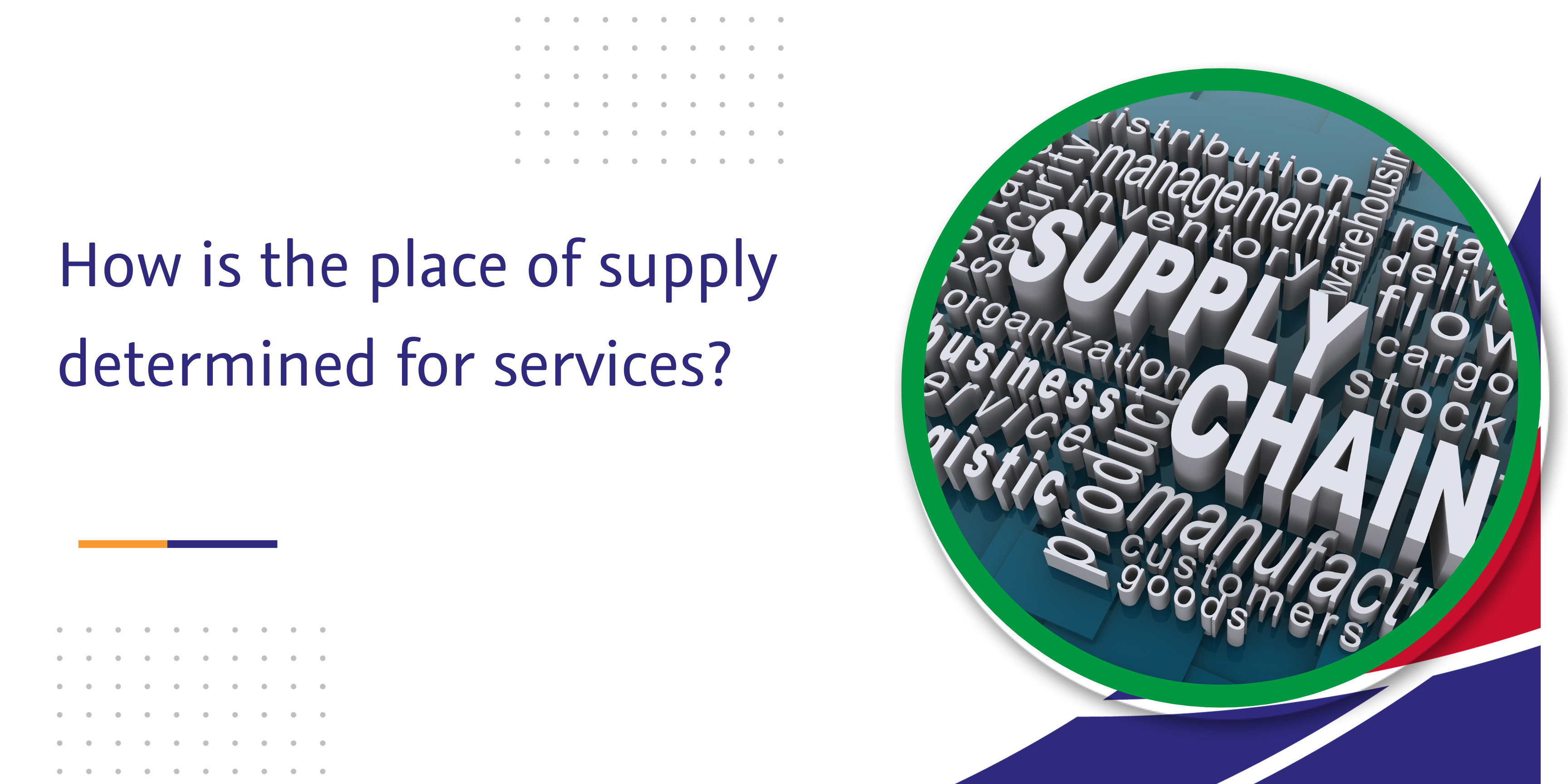 How is the place of supply determined for services?