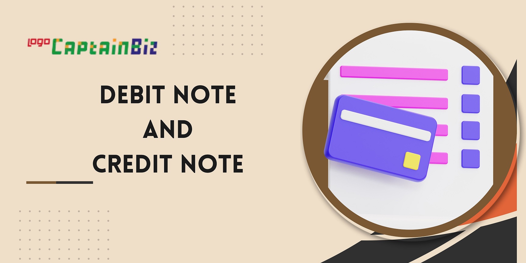 CaptainBiz: debit note and credit note