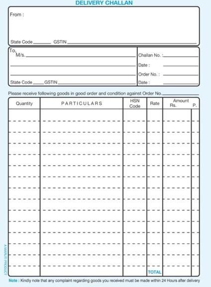 delivery challan