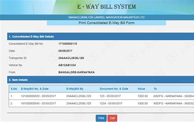 e way bill system