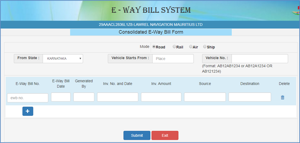 e way bill system