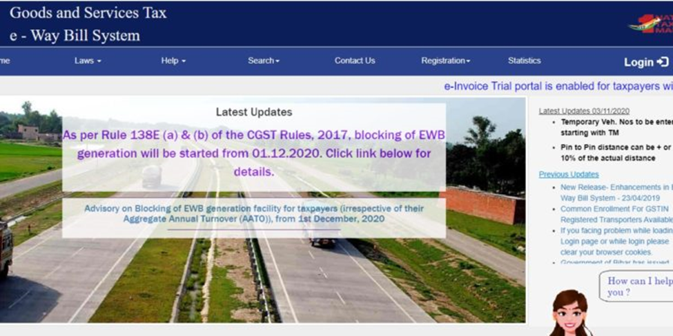 e-way-bill-transporters under registration