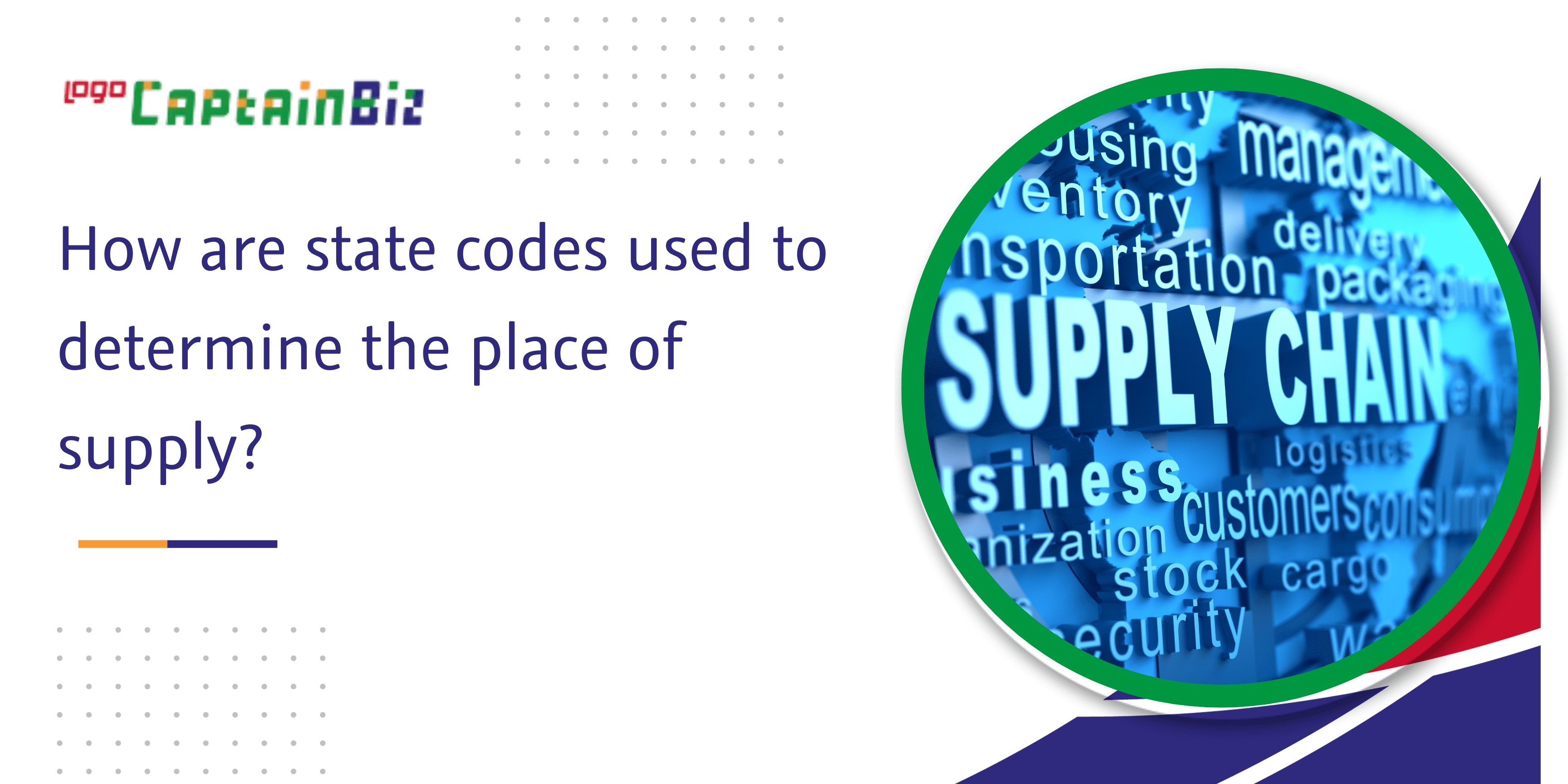 How are state codes used to determine the place of supply?