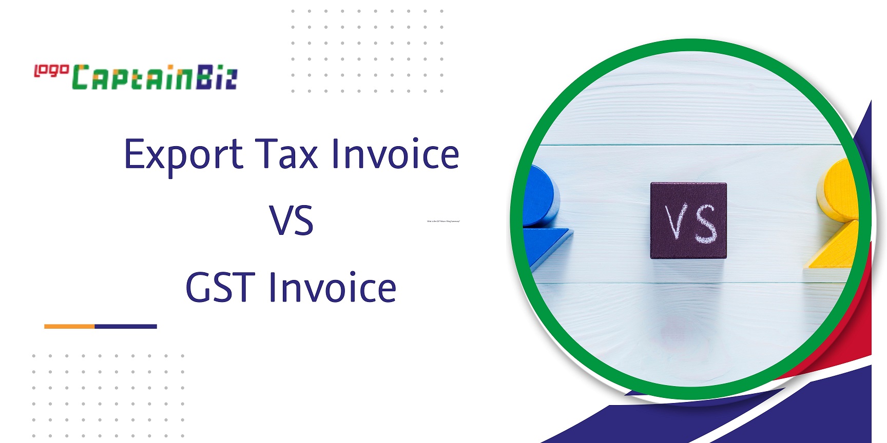 CaptainBiz: export tax invoice vs gst invoice