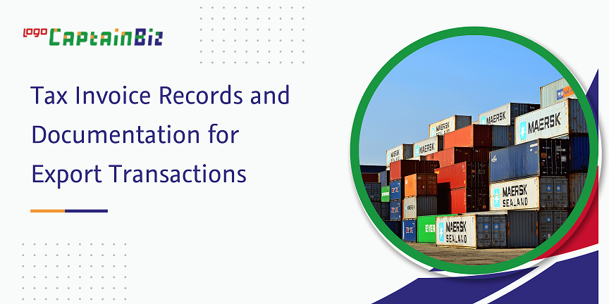 tax invoice records and documentation for export transactions