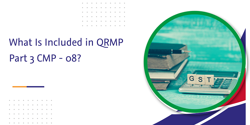 what is included in qrmp part 3 cmp - 08