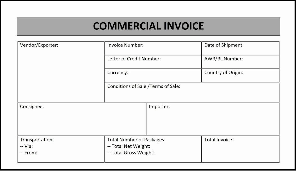 CaptainBiz: commercial invoice
