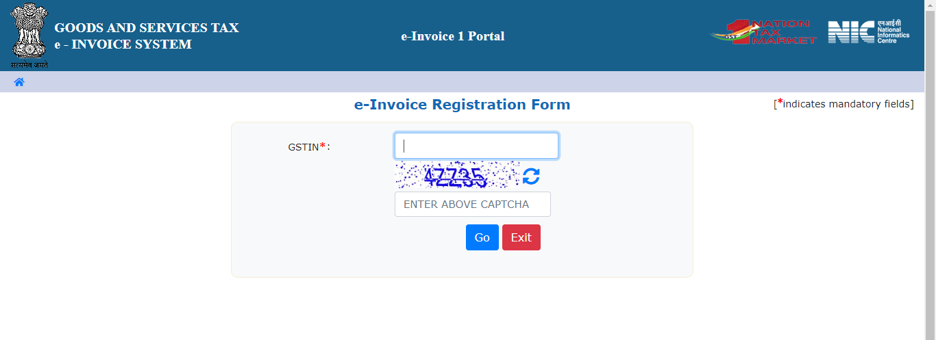 captainbiz e invoice registration form