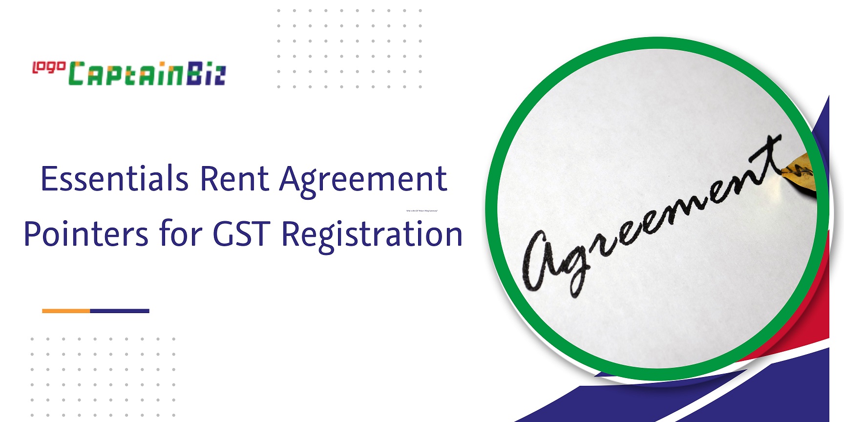 CaptainBiz: essentials rent agreement pointers for gst registration