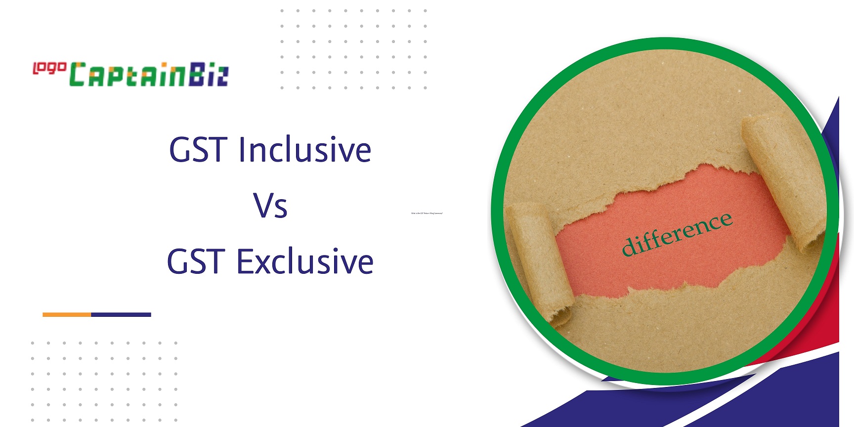CaptainBiz: gst inclusive vs gst exclusive