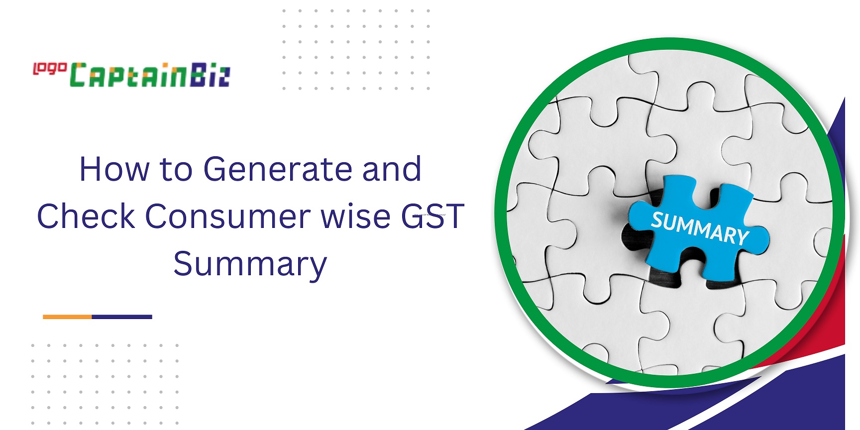 CaptainBiz: how to generate and check consumer wise gst summary