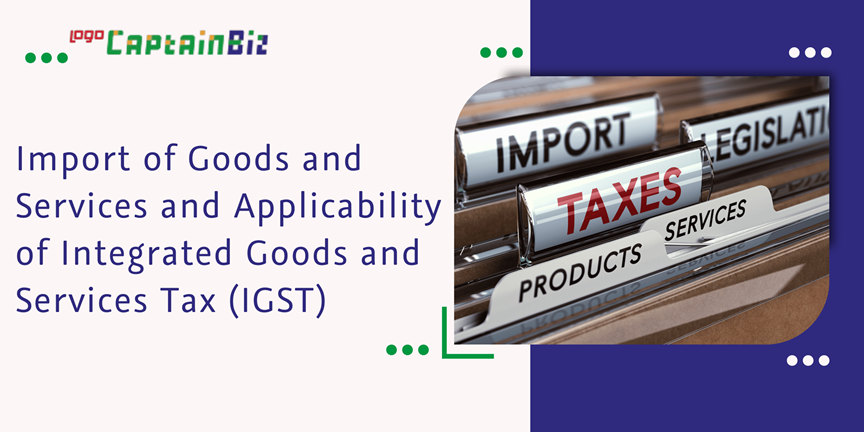 CaptainBiz: import of goods and services and applicability of integrated goods and services tax (IGST)