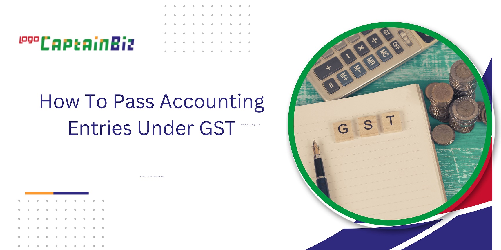 CaptainBiz: how to pass accounting entries under gst