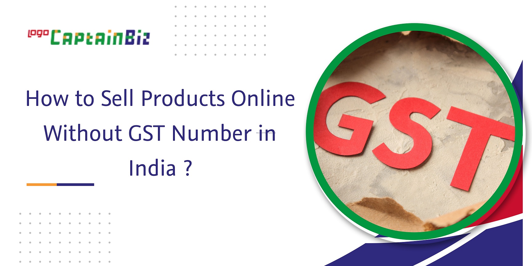 CaptainBiz: how to sell products online without gst number in india