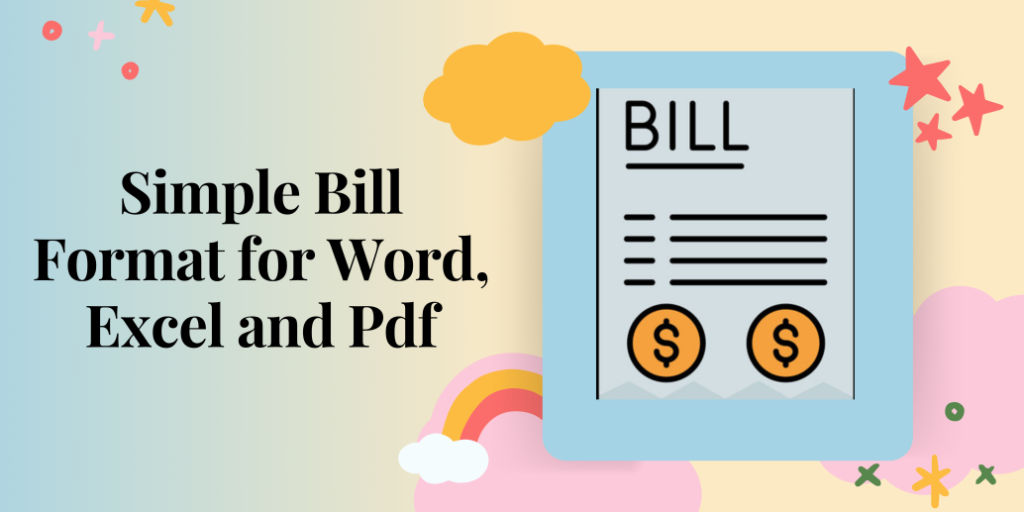 CaptainBiz: simple bill format for word, excel and pdf