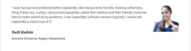 CaptainBiz: Customer Review-4