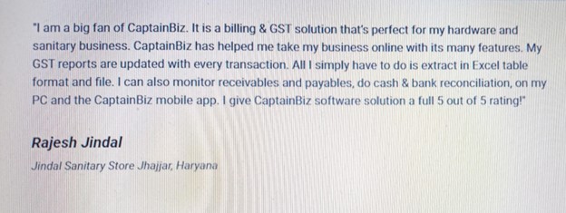 captainbiz customer testimonial